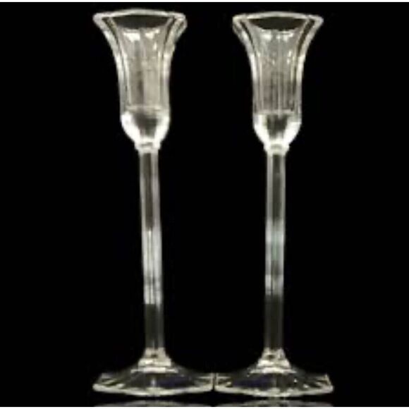 Waterford Other - Waterford Marquis Candlesticks Vintage Triumphe Crystal Glass Fluted Set Regency